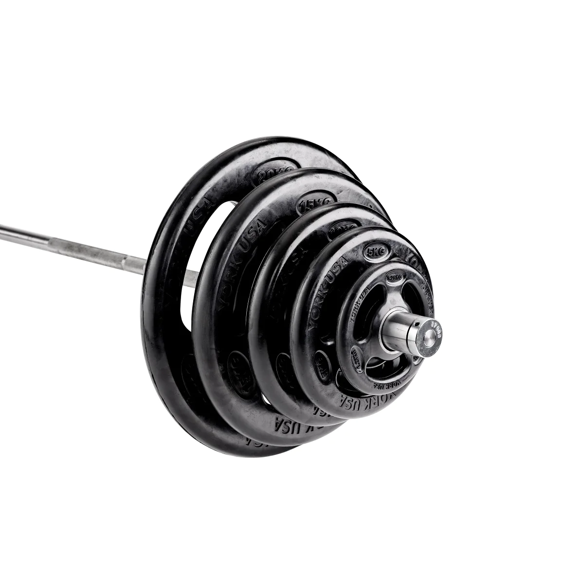 York-Iso-Grip-Rubber-Olympic-Plates-28000-28007-on-Bar